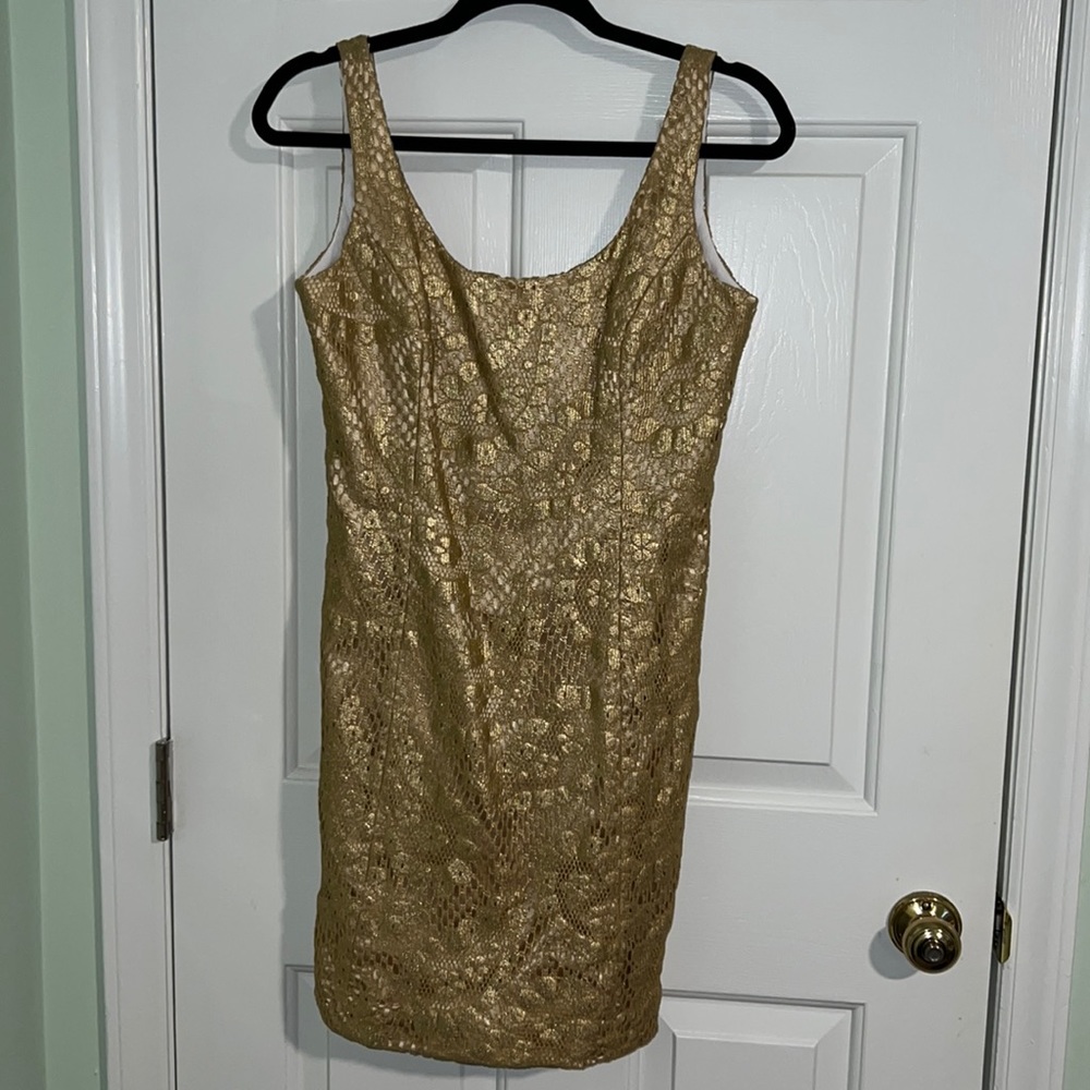 Like New gold mini dress Lilly Pulitzer